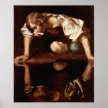 Narcisse par Caravaggio Posters