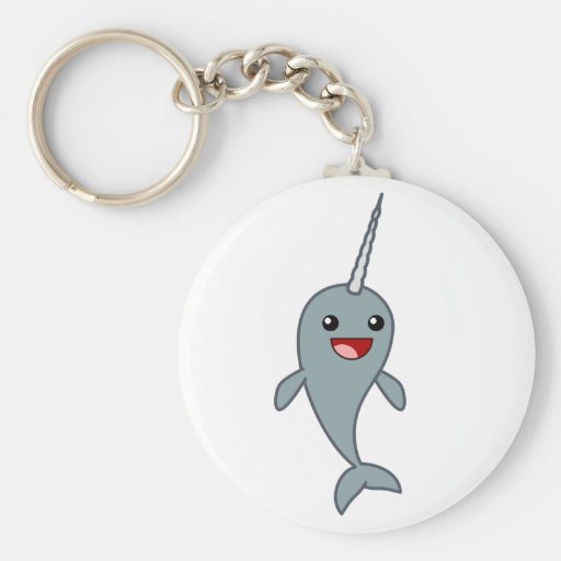 Narwhal heureux porte-clefs