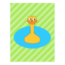 Natation de canard dans un étang carte postale