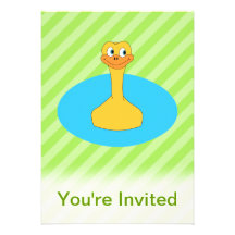 Natation de canard dans un étang invitation personnalisée
