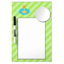 Natation de canard dans un étang tableaux effaçables à sec