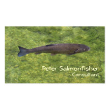 Natation de poissons de rivière cartes de visite personnelles