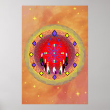 Natif américain de Dreamcatcher Poster
