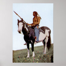 Natif américain en chef de Blackfeet de hibou de m Posters