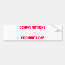 NATION D'OBAMA ?    ABOMINATION ! ADHÉSIFS POUR VOITURE