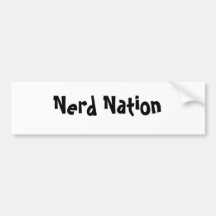 Nation nerd adhésifs pour voiture