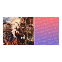 NATIVITÉ AVEC LILLES BLANC - MAGIE DE NOËL CARTES AVEC PHOTO