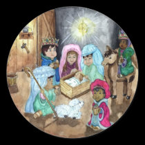 Nativité de Noël autocollants