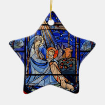 Nativité d'étable en verre souillé décoration de noël