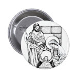Nativité originale bleue et blanche badges
