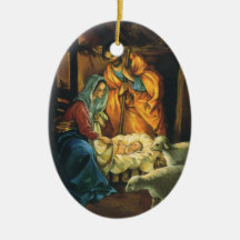Nativité vintage de Noël, bébé Jésus dans Manger Décoration De Noël