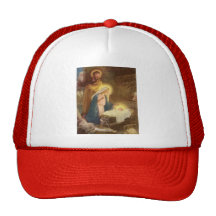 Nativité vintage de Noël, bébé Jésus de Mary Josep Casquette