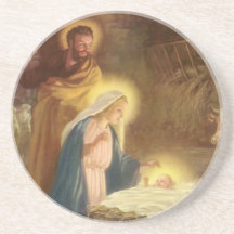 Nativité vintage de Noël, bébé Jésus de Mary Josep Dessous De Verres