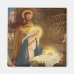Nativité vintage de Noël, bébé Jésus de Mary Josep Aimant