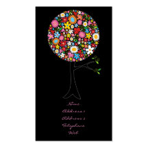 Nature colorée de ressort de fleurs d'arbre lunati carte de visite