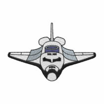 Navette spatiale polos brodés