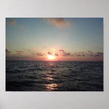 Navigation avec le coucher du soleil poster
