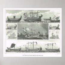 Navires de mer des périodes antiques et des âges f affiches