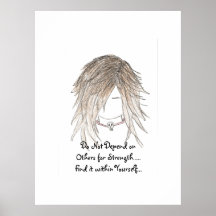 Ne dépendez pas de d'autres pour la force. Toile Affiche