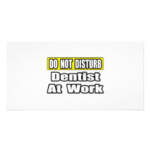Ne dérangez pas… le dentiste au travail photocarte