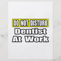 Ne dérangez pas… le dentiste au travail prospectus avec motif
