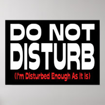 Ne dérangez pas posters