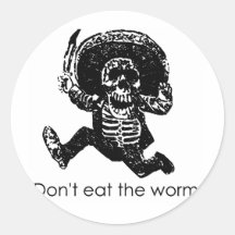 Ne mangez pas le squelette de Mexicain de ver Adhésifs