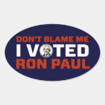 Ne me blâmez pas ensemble d'autocollant de Ron Pau