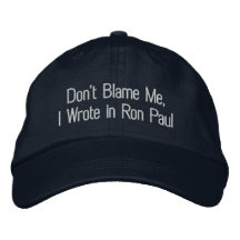 Ne me blâmez pas, j'a écrit en Ron Paul Casquettes Brodées
