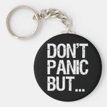 Ne paniquez pas porte-clefs