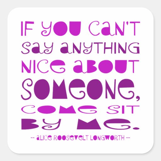 Ne peut dire rien Nice Stickers Carrés