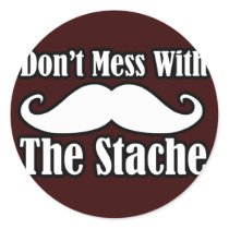 Ne salissez pas avec la moustache autocollants