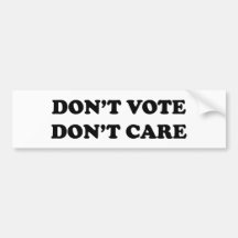 Ne votez pas ne s'inquiètent pas adhésif pour voiture