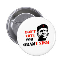 NE VOTEZ PAS POUR OBAMUNISM/ANTI-OBAMA PIN'S AVEC AGRAFE