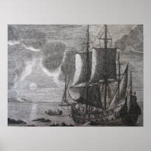 Néerlandais V.O.C. Ship sur la mer à la copie d'af