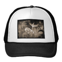 Négatif de Brown de sirène de l'arrière - plan 3D  Casquette