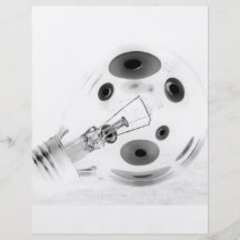 NÉGATIF DE L'AMPOULE B&W DE FAT PROSPECTUS PERSONNALISÉS