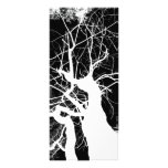 NÉGATIF NOIR ET BLANC D'ARBRE WEBBY CARTES DOUBLES