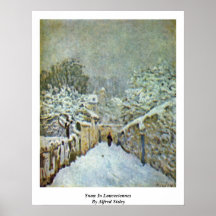 Neige dans Louveciennes par Alfred Sisley Affiche
