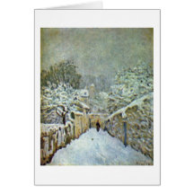 Neige dans Louveciennes par Alfred Sisley Carte De Vœux