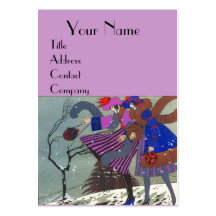 NEIGE D'HIVER/COSTUMIER MODE DE BEAUTÉ CARTES DE VISITE PERSONNELLES