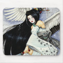 Neige et plumes Mousepad Tapis De Souris