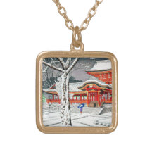 Neige fraîche dans le tombeau Kyoto de hachiman d' Pendentif