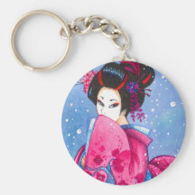 Neige Keychain, art de surprise de geisha de Maiko Porte-clé