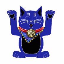 neko bleu de maneki photo sculptures