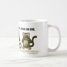N'entendez aucun singe de mal mug à café