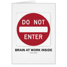 N'entrez pas dans le cerveau à l'intérieur de trav cartes