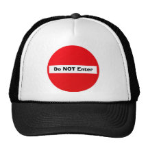 N'entrez pas (le noir) casquette de camionneur