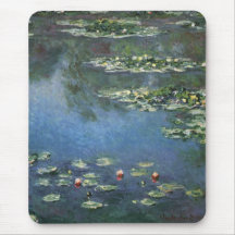 Nénuphars, Monet, fleurs vintages d'impressionisme Tapis De Souris
