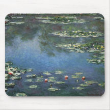 Nénuphars, Monet, fleurs vintages d'impressionisme Tapis De Souris